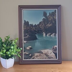 VINTAGE FRAMED PHOTOGRAPHY ART 'Hokitika Gorge' by Ulrich Walthert 1984